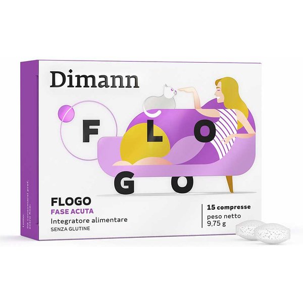 Dimann Flogo Integratore Per Cistite Fase Acuta, 15 Compresse-image