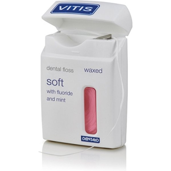 Vitis Dental Floss Soft Con Cera Fluoro E Menta Filo Interdentale Cerato, 50M-image