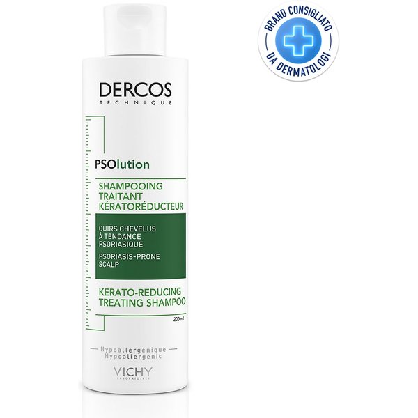 Vichy Dercos - Shampoo Psolution Anti-Squame Trattamento Cheratoriduttore, 200Ml-image