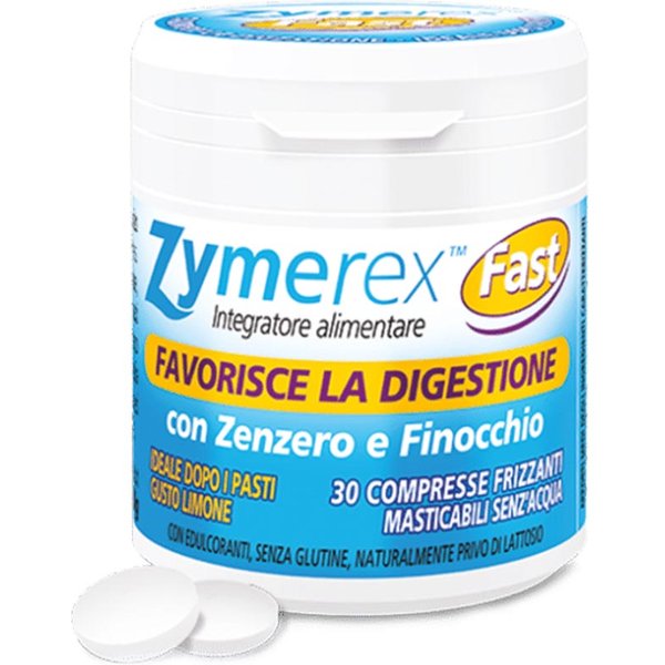 Zymerex Fast Integratore Alimentare Per La Digestione, 30 Compresse Masticabili-image