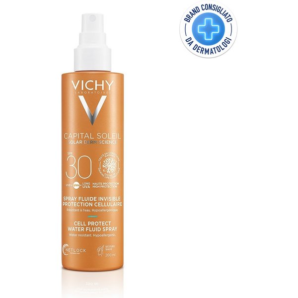 Vichy Capital Soleil - Cell Protect Fluido Ultra Leggero Spray SPF30, 200Ml-image