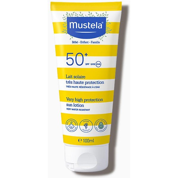 Mustela Latte Solare SPF50+ Protezione Molto Alta Viso E Corpo Bambini, 100Ml-image