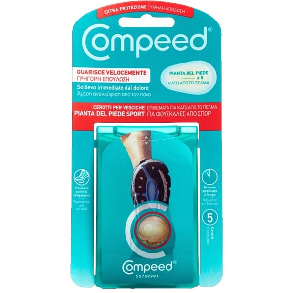 Compeed Vesciche - Cerotti Pianta Del Piede Sport, 5 Cerotti-image