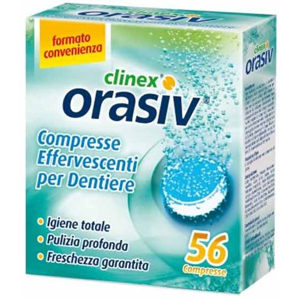Orasiv Clinex Compresse Efferv. Pulitore Protesi Pulizia Dentiera, 56 Compresse-image