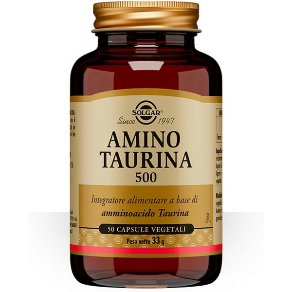 Solgar Amino Taurina 500 Integratore Alimentare, 50 Capsule Vegetali-image