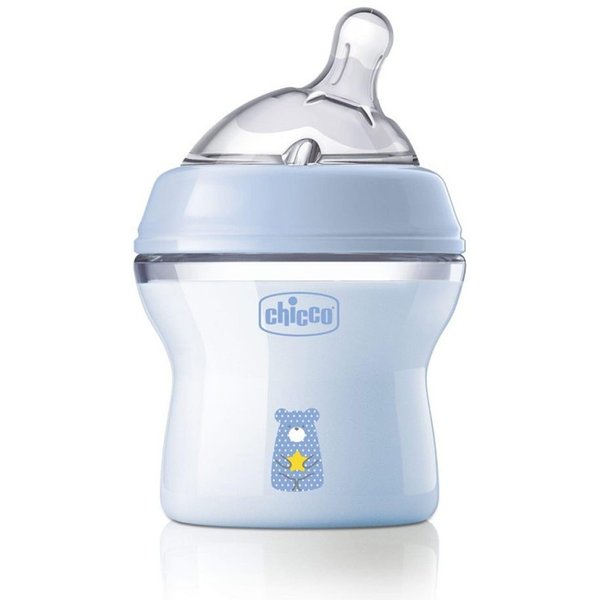 Chicco Natural Feeling - Biberon 0M+ Capacità 150Ml Colore Azzurro, 1 Pezzo-image