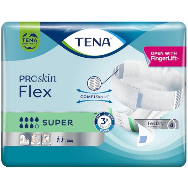 Tena Proskin - Flex Super Pannolini A Cintura Per Incontinenza Xl, 30 Pezzi-image