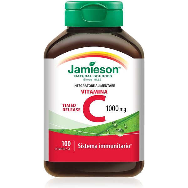 Jamieson Vitamina C 1000 Timed Release Integratore, 100 Compresse-image
