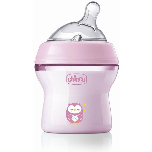 Chicco Natural Feeling - Biberon 0M+ Capacità 150Ml Colore Rosa, 1 Pezzo-image