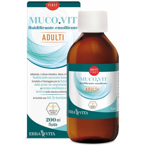 Erba Vita Respirando - Muco.Vit Adulti Integratore Fluidificante, 200Ml-image