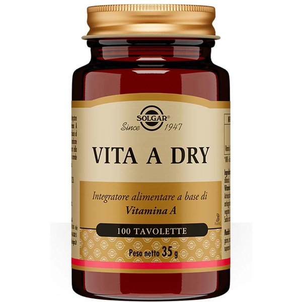 Solgar Vita A Dry Integratore Alimentare, 100 Tavolette-image