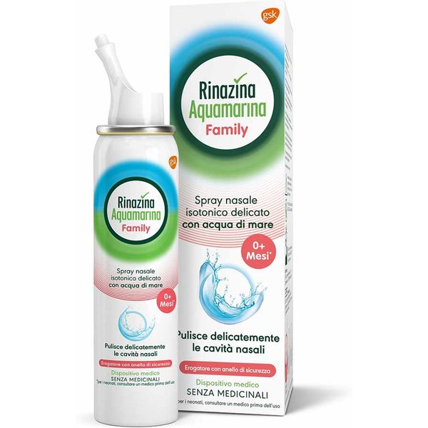 Rinazina Aquamarina Family Spray Nasale Isotonico Lavaggio Nasale, 100Ml-image