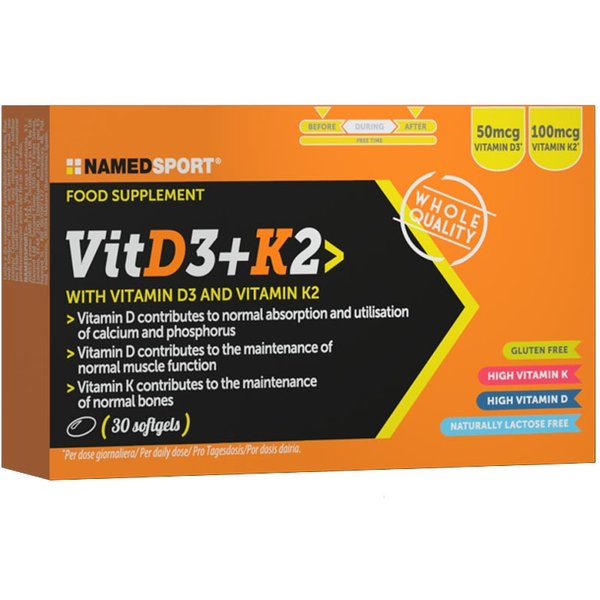 Named Sport Vitd3+K2 Integratore Alimentare Di Vitamine, 30 Softgels-image