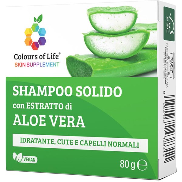 Optima Naturals Colours Of Life - Shampoo Solido Idratante Aloe Vera, 80G-image