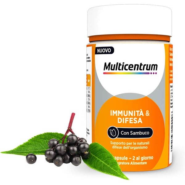 Multicentrum Immuno & Difesa Con Sambuco Integratore Difese Immunitarie, 30 Cpr-image