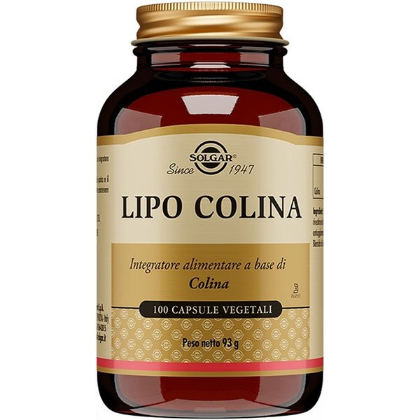 Solgar Lipo Colina Integratore Funzione Epatica, 100 Capsule Vegetali-image