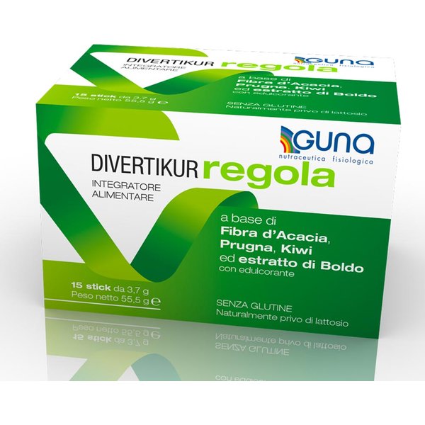 Guna Divertikur - Regola Integratore Alimentare, 15 Stick-image