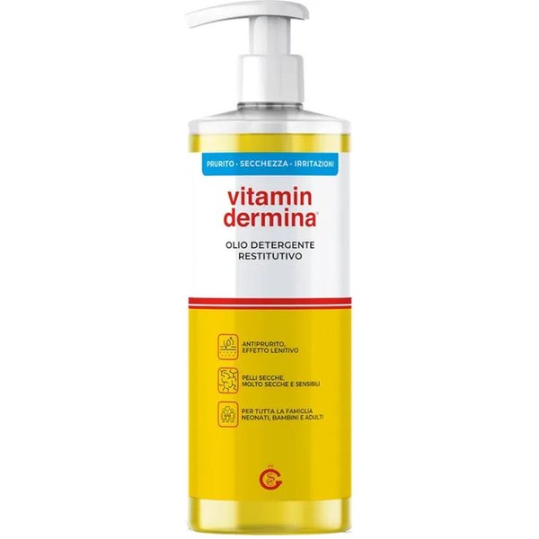 VitaminDermina Olio Detergente Restitutivo Antiprurito Lenitivo, 500Ml-image