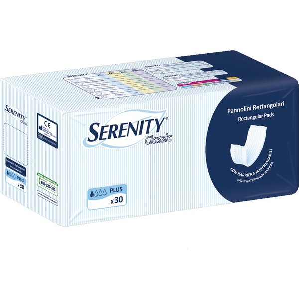 Serenity Classic - Pannolone Rettangolare Con Barriera, 30 Pannoloni-image