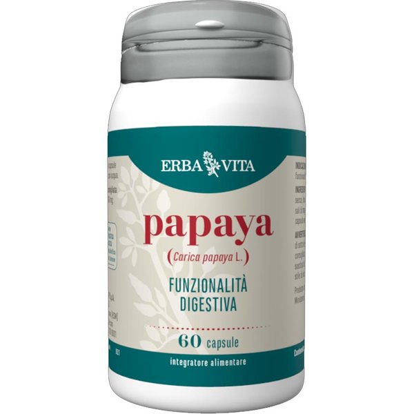 Erba Vita Monoplanta - Papaya Integratote Alimentare Digestivo, 60 Capsule-image