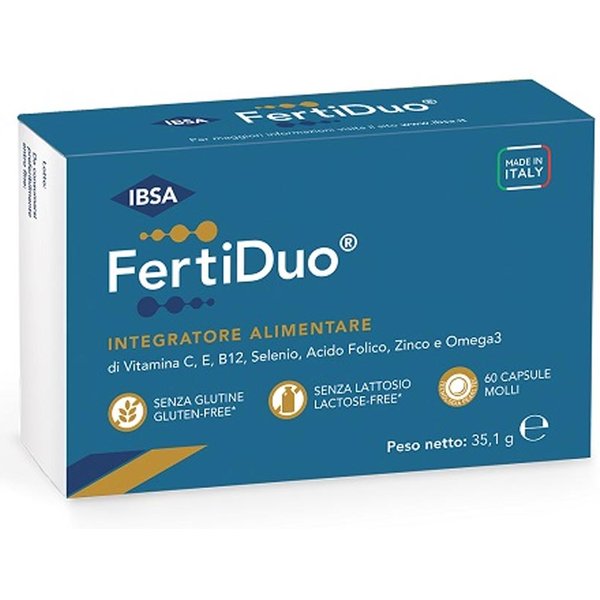 Ibsa Fertiduo Integratore Alimentare Benessere Riproduttivo, 60 Capsule-image