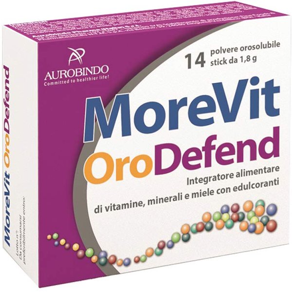 Aurobindo Pharma Morevit Orodefend Integratore Sistema Immunitario, 14 Stick-image