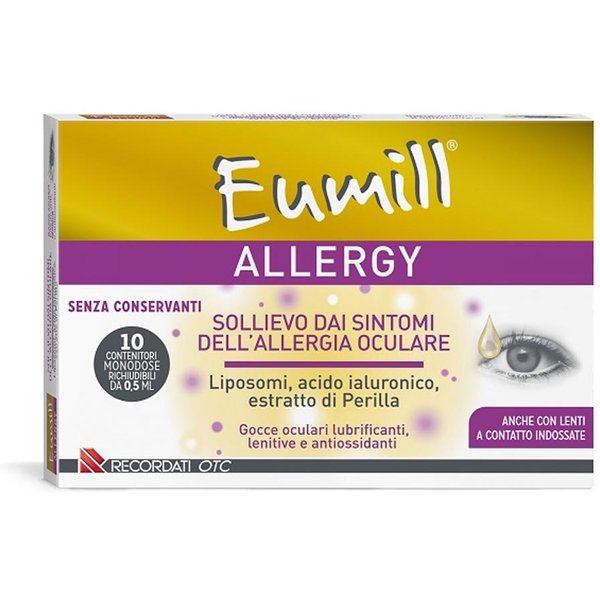 Eumill Allergy Gocce Oculari Lenitive Allergia Oculare, 10 Flaconcini-image