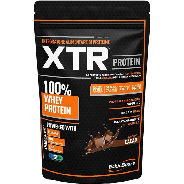 Ethicsport Protein XTR Con Anabolic Mix Integratore Di Proteine Cacao, 900G-image