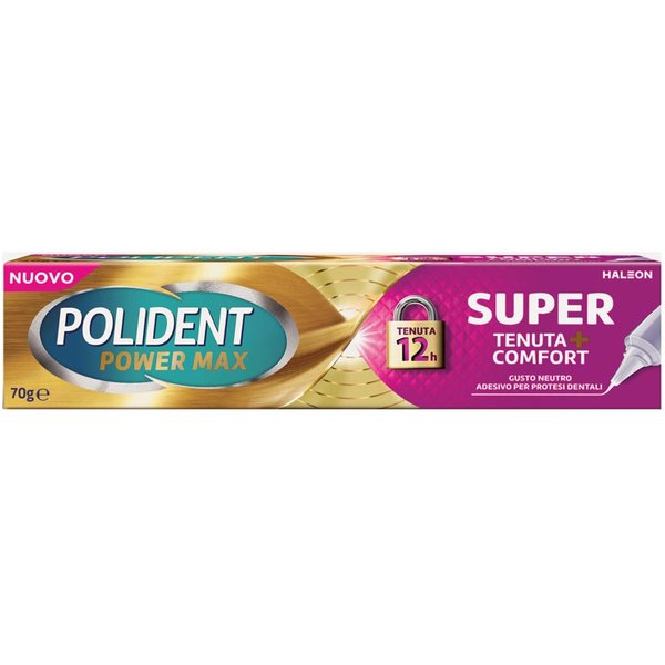 Polident Power Max Super Tenuta+Comfort Adesivo Protesi Dentale, 70G-image