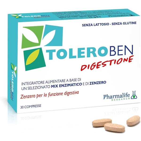 Pharmalife Research Toleroben Digestione Integratore, 30 Compresse-image
