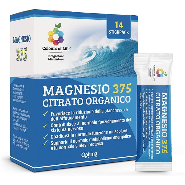 Optima Naturals Colours Of Life - Magnesio 375 Citrato Organico, 14 Stick-image