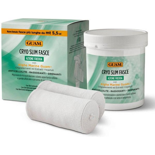 Guam Cryo Slim Fasce Anticellulite Rassodanti Drenanti Azione Fredda, 2 Bende-image