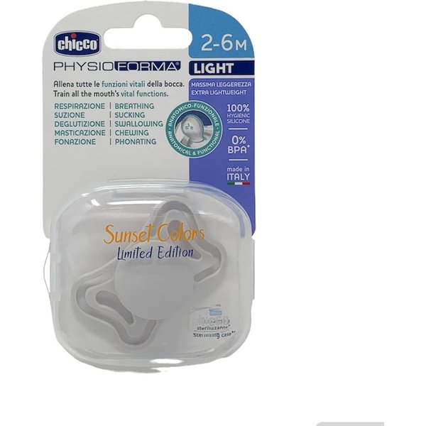 Chicco Physioforma - Light Sunset Color Succhietto 2-6M Tettarella In Silicone-image