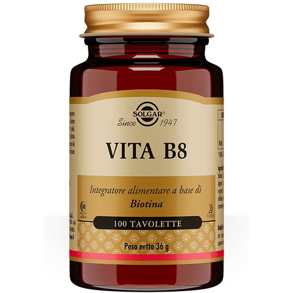 Solgar Vita B8 Integratore Di Biotina Per Pelle E Capelli, 100 Tavolette-image