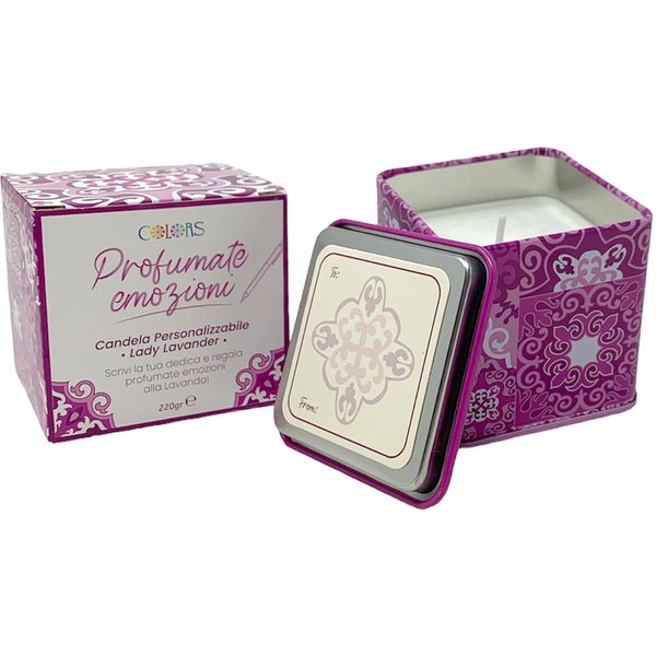 Colors Candela Profumata Personalizzabile Lady Lavander, 220G-image
