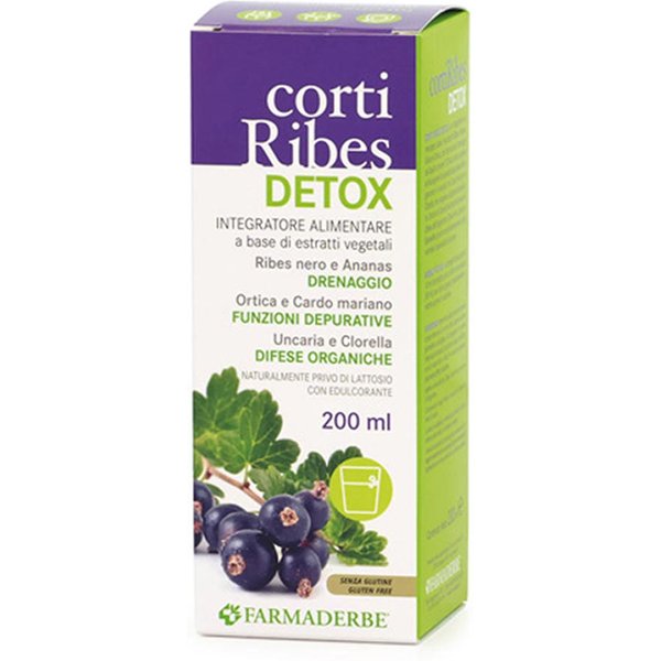 Farmaderbe Corti Ribes Detox Integratore Antiossidante Drenante Depurativo,200Ml-image