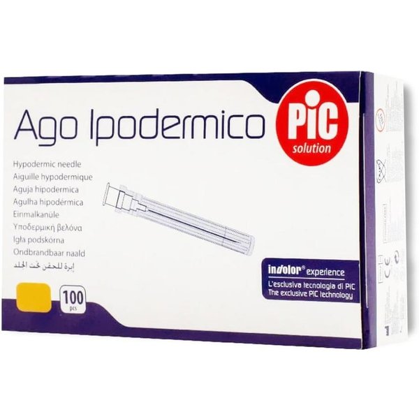 PIC Ago Ipodermico G30 1/2 Giallo, 100 Aghi-image