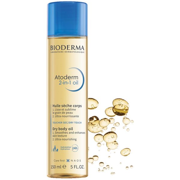 Bioderma Atoderm - 2 In 1 Olio Secco Levigante E Nutriente, 150Ml-image