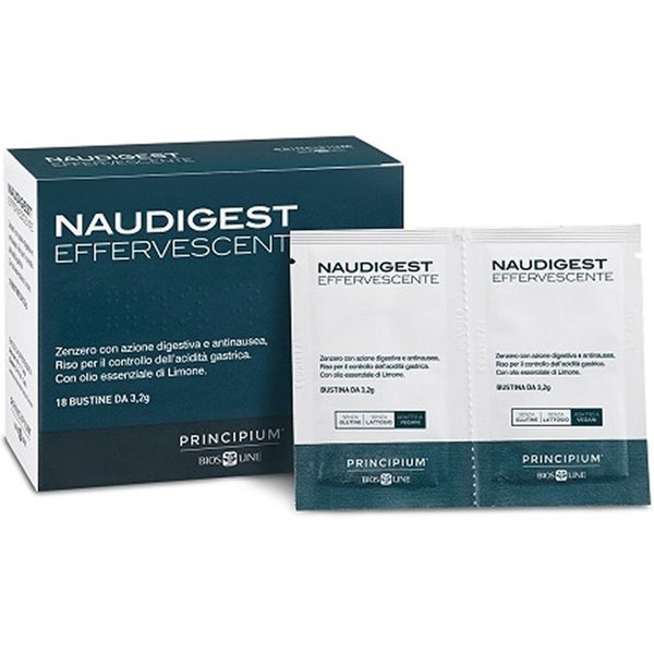 Bios Line Principium Naudigest Effervescente Integratore Digestione, 18 Bustine-image