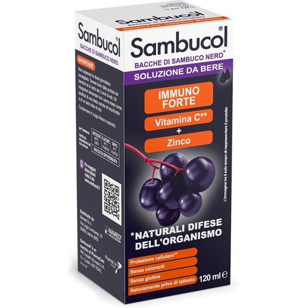 Sambucol Immuno Forte Bacche Di Sambuco Nero Soluzione Da Bere, 120Ml-image