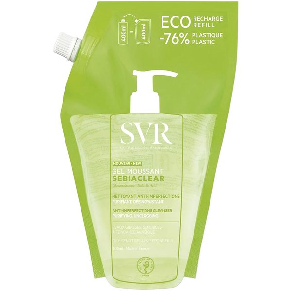 SVR Sebiaclear - Refill Gel Moussant Detergente Purificante, 400Ml-image