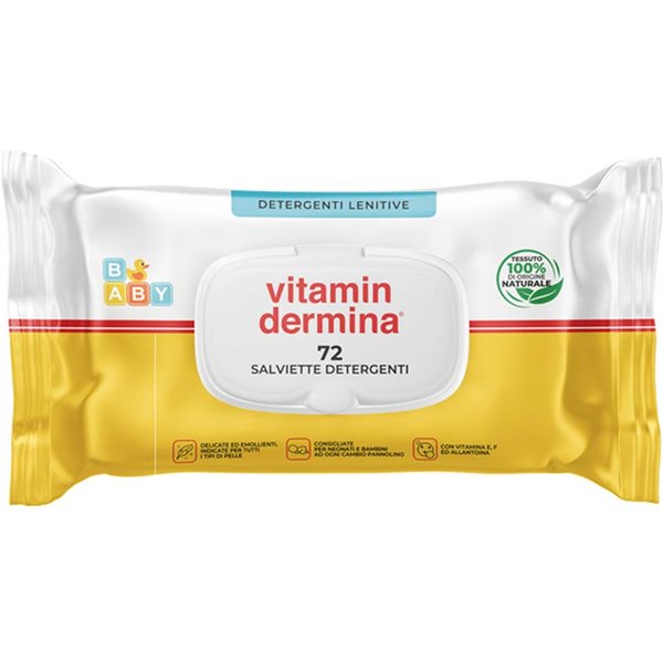 Vitamindermina Baby Salviette Detergenti Lenitive, 72 Salviettine-image