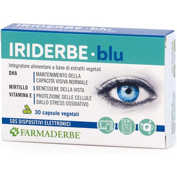 Farmaderbe Iriderbe Blu DHA Benessere Della Vista, 30 Capsule-image