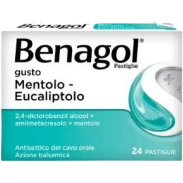 Benagol Pastiglie Gusto Mentolo Eucaliptolo Antisettico Del Cavo Orale, 24 Pastiglie-image