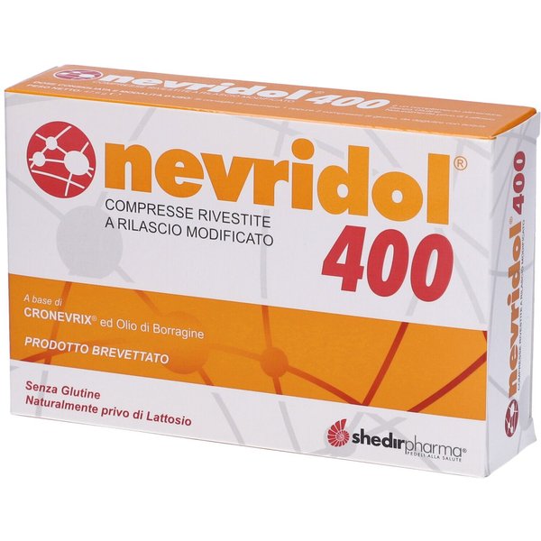 Shedir Pharma Nevridol 400 - Integratore Alimentare Per Il Sistema Nervoso, 40 Compresse-image