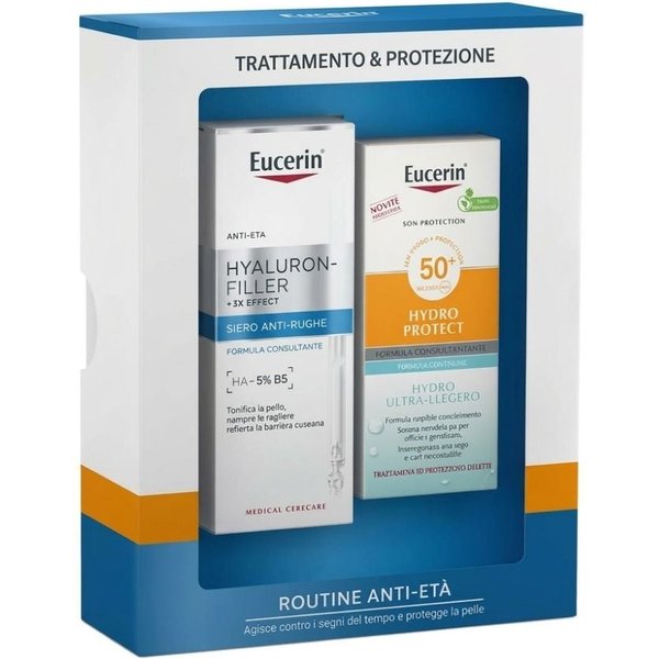 Eucerin Cofanetto Routine Anti Età Hyaluron Filler Siero 30Ml + Hydro Protect SPF50+ Fluido Solare 50Ml-image