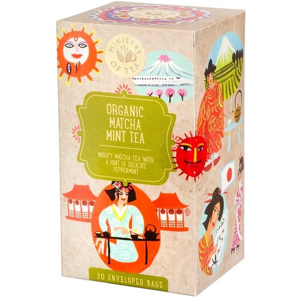 Ministry of Tea Tè Verde Matcha E Menta Biologico Antiossidante E Depurativo, 20 Filtri-image