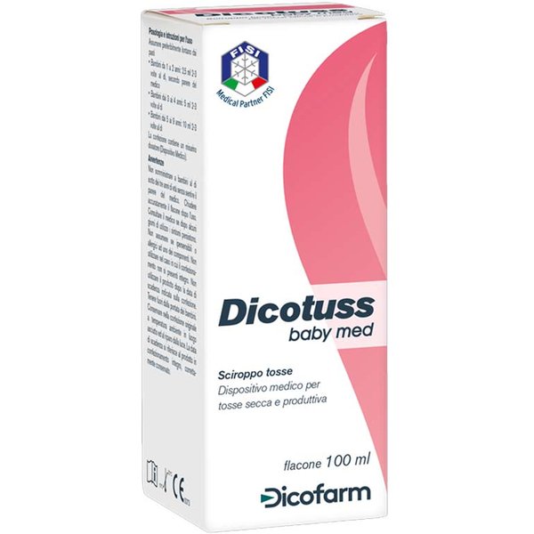 Dicofarm Dicotuss Baby Med Sciroppo Per Tosse Secca E Produttiva, 100Ml-image
