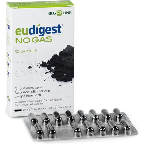 Bios Line Eudigest No-Gas - Integratore Eliminazione Gas Intestinale, 30 Capsule-image
