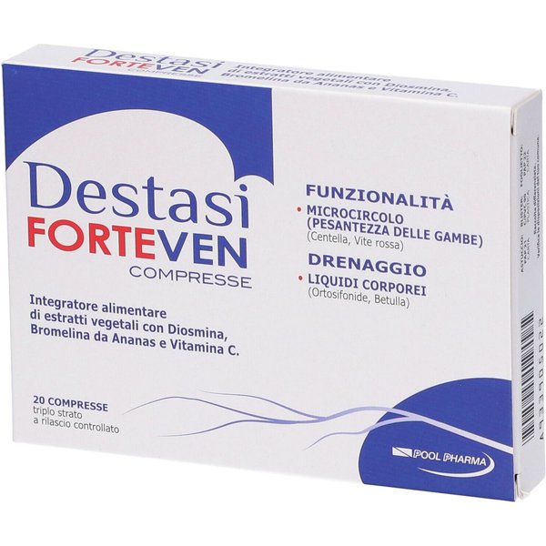 Pool Pharma Destasi Ven - Integratore Funzionalità Microcircolo E Drenante, 20 Compresse-image